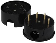 Разъем для электроплит накладной UNIVersal РШ-ВШ 32А 3P+PE 400В черный картинка 